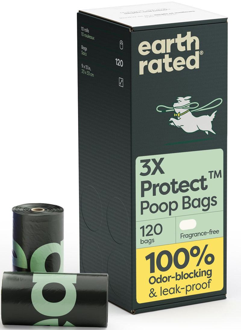 Odor-Blocking Dog Poop Bags Refill Rolls With 3X Protect Technology S4